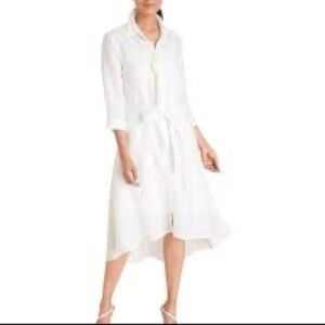 Chico's High Low Hem Button Front Midi
Linen Dress